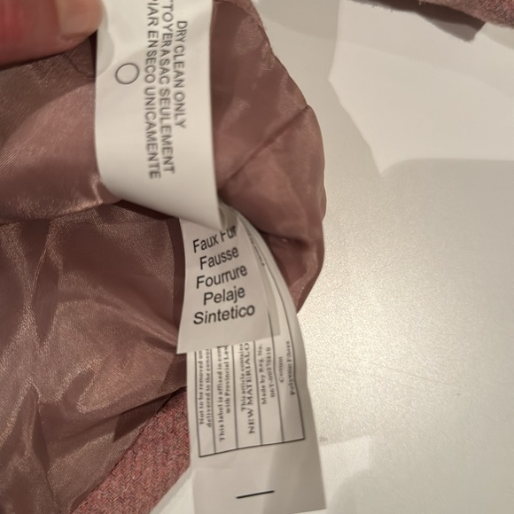 NWT Jessica Simpson Sz 12 mos Pink Coat w/ Hood Detachable Faux Fur - Picture 6 of 6